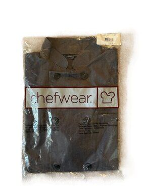 NWT Chefwear Unisex Grey XS Short Sleeve Chef Top - Original Packaging